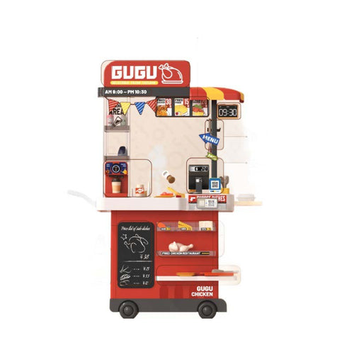 Fried Chicken Food Truck Toy, interactive kitchen playset, pretend play food truck, fried chicken playset for kids, pretend play restaurant set | Totlogics