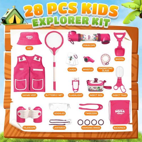 Bug Catcher for Kids, 28 Pcs Kids Explorer Kit & Kids Bug Catching Kit - Kids Nature Kit Outdoor Adventure Toys for Kids 3+ Years Old | Shinymarch