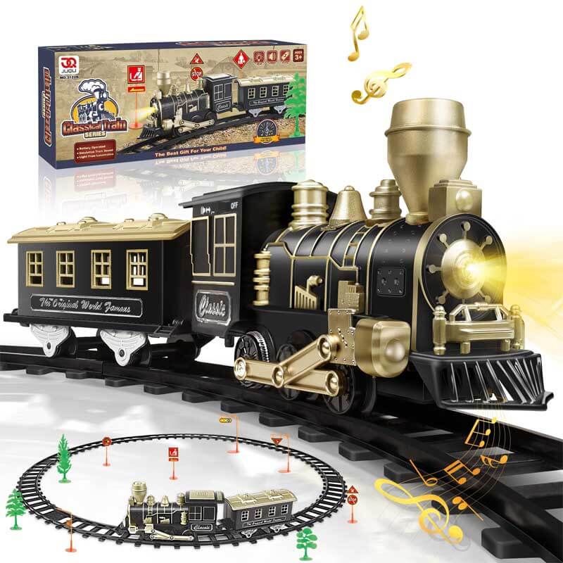 Retro Train Set - Train Toys for Boys w/Lights & Sounds (ON/Off ...