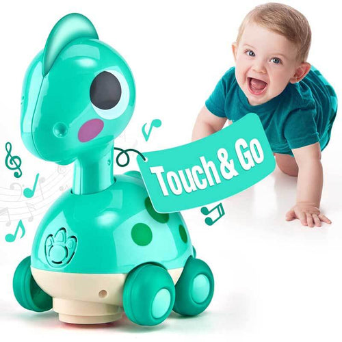 Baby Toys 6-12 Months Touch & Go Musical Light Infant Toys Crawling Baby Toys 12-18 Months Tummy Time Toys for 1 Year Old Boy Gifts Girl Toddlers Christmas Stocking Stuffers | Shinymarch