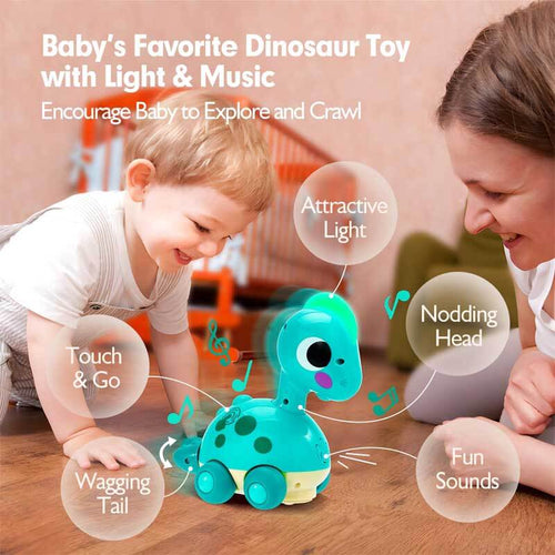 Baby Toys 6-12 Months Touch & Go Musical Light Infant Toys Crawling Baby Toys 12-18 Months Tummy Time Toys for 1 Year Old Boy Gifts Girl Toddlers Christmas Stocking Stuffers | Shinymarch