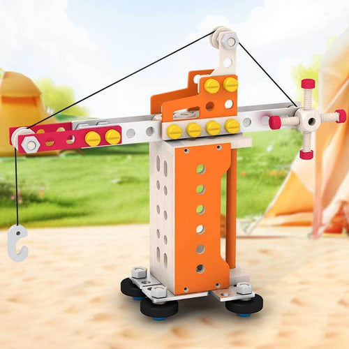 Wooden Tool Set for Kids with Car and Screwdriver for Creative Play | Shinymarch