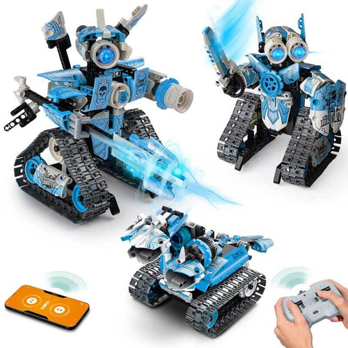 3 in 1 RC Robot Toy Building Sets, 398PCS APP & Remote Control Blocks DIY Erector Sets Science Kits for Kids Age 8-12, STEM Toys for Ages 8-13 Gifts for Boys Girls Age 6 7 9 10 11 14+ Year Old | Shinymarch