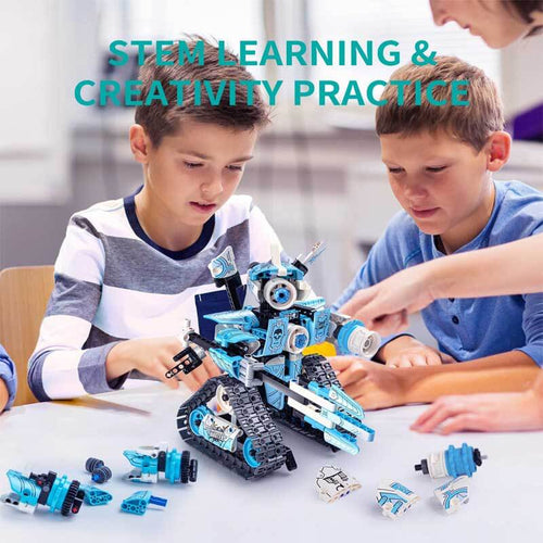 3 in 1 RC Robot Toy Building Sets, 398PCS APP & Remote Control Blocks DIY Erector Sets Science Kits for Kids Age 8-12, STEM Toys for Ages 8-13 Gifts for Boys Girls Age 6 7 9 10 11 14+ Year Old | Shinymarch