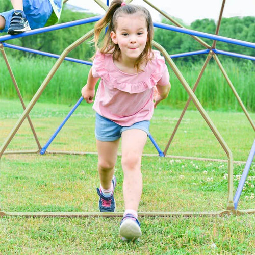 Kids Climbing Dome Tower - 12 ft Jungle Gym Geometric Playground Dome Climber Monkey Bars Play Center, Rust & UV Resistant Steel Supporting 1000 LBS | Shinymarch