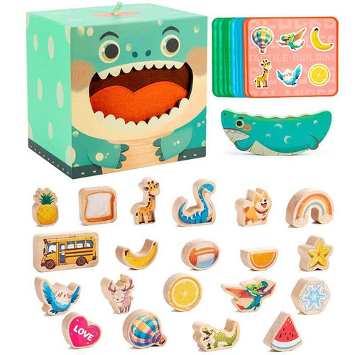 Animal Stacking Building Blocks - Animal Stacking Toy, Animal Stacking Building Blocks - Dinosaur Design Stacking Balance Game - Animal Stacking Toys Balance Game for Girls, Boys, Kids Aged 3+ | Shinymarch