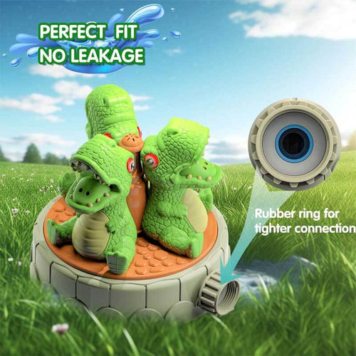 Water Sprinkler for Kids Outdoor Play, Dinosaur Summer Water Toys Attached to Garden Hose for Splashing Fun for Yard for Outside, Outdoor Water Play Sprinklers Toys for Kids Ages 3-5 4-8 8-12 | Shinymarch