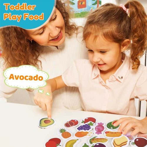 Montessori Toys for 1 2 3 Year Old, Wooden Feeding Toy, Montessori Pretend Play Food for Toddlers 1-3, Sensory Toys for Kids with Autism | Shinymarch