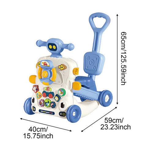 Walkers for Boys Girls Steering Wheel Toy Early Learning Push Toy Gift Music Toys, 6 in 1 | Shinymarch