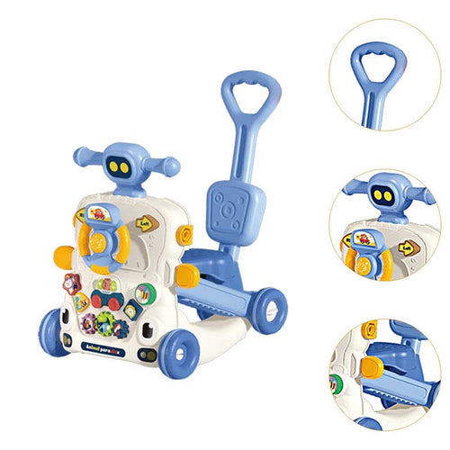 Walkers for Boys Girls Steering Wheel Toy Early Learning Push Toy Gift Music Toys, 6 in 1 | Shinymarch