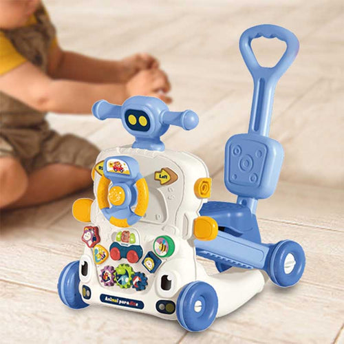 Walkers for Boys Girls Steering Wheel Toy Early Learning Push Toy Gift Music Toys, 6 in 1 | Shinymarch