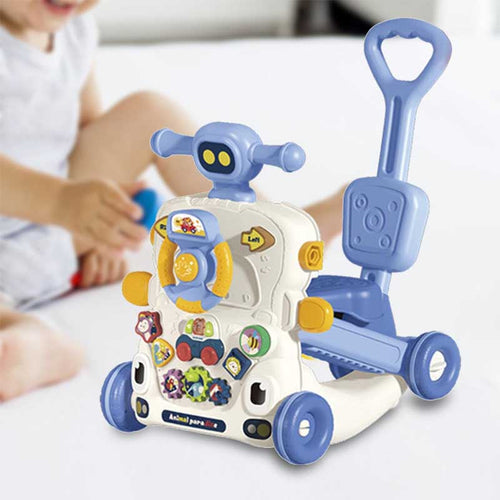 Walkers for Boys Girls Steering Wheel Toy Early Learning Push Toy Gift Music Toys, 6 in 1 | Shinymarch