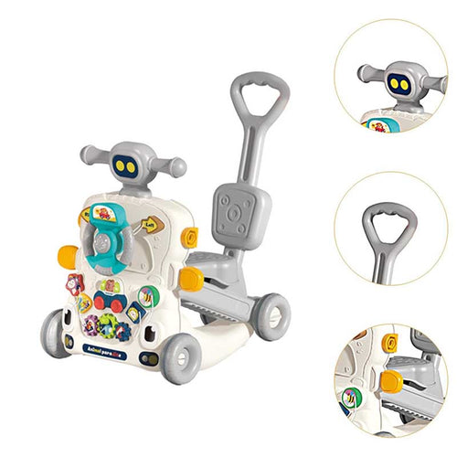 Walkers for Boys Girls Steering Wheel Toy Early Learning Push Toy Gift Music Toys, 6 in 1 | Shinymarch