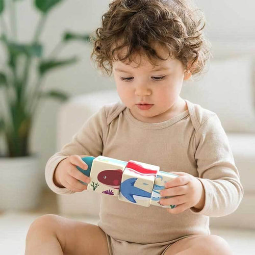 Wooden Rotating Puzzle Toys for Toddlers 1-3 (Set of 2) - Montessori Travel Toys for Airplane & Car Activities - Spinning Animal Matching Blocks - Sensory Fidget Gift for Boys Girls 12-24 Months | Shinymarch