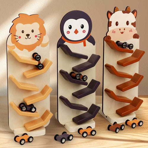 Animal Wooden Car Ramps Toys