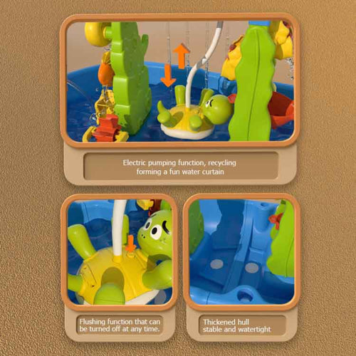 HydroFlow Electric Water Toy, electric water toy for kids, bathtub water pump toy, Best outdoor water toys for summer 2025, pool water toys for toddlers, Splashin' Kids Water Table, Little Tikes Spiralin' Seas Waterpark | Totlogics 