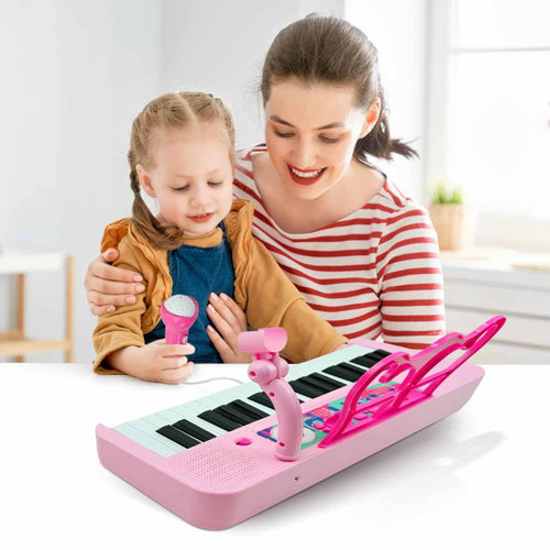 Melody Maker 37-Key Kids Keyboard with Microphone, Piano Toy for Kids, 37 Keys Piano Keyboard Toy with Stool and Microphone, Electronic Musical Instrument, Birthday Gift for Kids 3 4 5 6 7 8 Years Old Boys and Girls | Totlogics