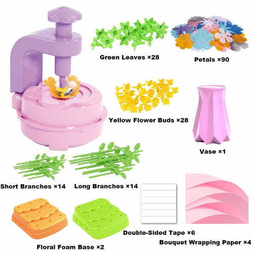 DIY Bouquet Making Set, DIY flower kit for kids, educational STEM toy, creative bouquet maker, children’s gardening set, arts and crafts gift | Totlogics