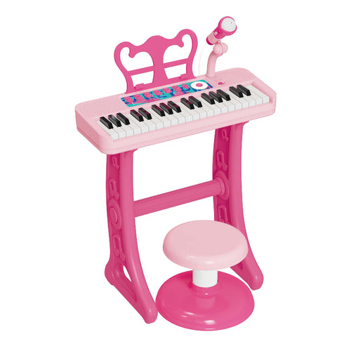 Melody Maker 37-Key Kids Keyboard with Microphone, Piano Toy for Kids, 37 Keys Piano Keyboard Toy with Stool and Microphone, Electronic Musical Instrument, Birthday Gift for Kids 3 4 5 6 7 8 Years Old Boys and Girls | Totlogics