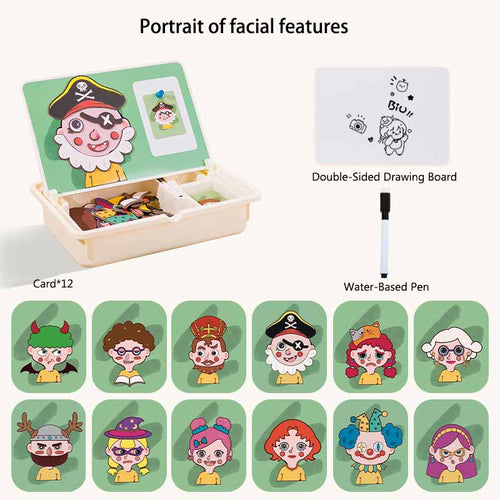 Magnetic Puzzle Drawing Board, magnetic puzzle toys for kids, educational magnetic drawing board, preschool learning toys ages 3-6, magnetic dress-up toy for girls, transportation puzzle for toddlers| Totlogics