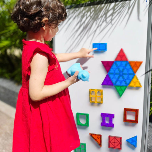 Magnetic Tiles for Kids – 100-Piece Magnetic Building Set for Toddlers Ages 1–5 | STEM Montessori Toy for 2-, 3-, and 4-Year-Old Boys & Girls | Toys for Toddlers, Preschoolers, and Elementary School Children | Totlogics