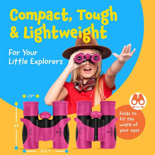 Binoculars for Kids - High Resolution, Shock-Resistant Real Toy Binoculars for 3-12 Girls and Boys - Holiday Gifts & Stocking Stuffers for Kids | Shinymarch