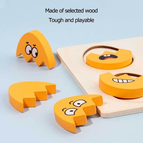 Wooden Emoji Egg Matching Game | Shinymarch