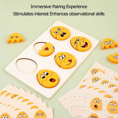 Wooden Emoji Egg Matching Game | Shinymarch