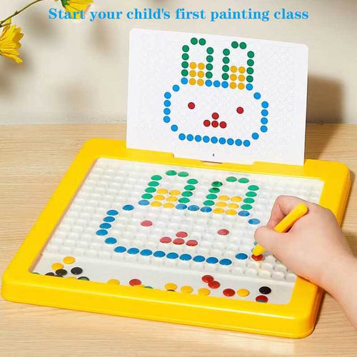 Large Magnetic Drawing Pad for Kids - Interesting Drawing Board Toddler Toys, Magnetic Pen & Beads, Eco-Friendly ABS Material, Montessori Educational Preschool Toy for 3+ Kids | Shinymarch