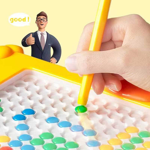 Large Magnetic Drawing Pad for Kids - Interesting Drawing Board Toddler Toys, Magnetic Pen & Beads, Eco-Friendly ABS Material, Montessori Educational Preschool Toy for 3+ Kids | Shinymarch