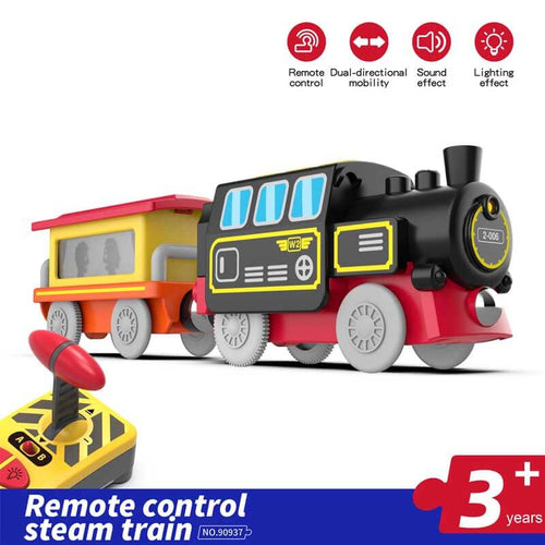 Shinymarch® Remote Control Trains, Train Track Accessories Remote Control Train, Battery Operated Locomotive Train Toy for Toddlers Train Set, Powerful Engine Train Vehicle Fits All Major Brands Railway System (Battery Not Included) | Shinymarch