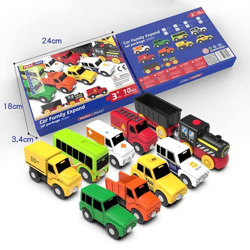 Shinymarch® Car Family Expand, Mini Die-Cast Race Cars Vehicles Bulk, Party Favor Cars Toys, Goodie Bag Stuffers, Pinata Fillers, Teacher Treasure Prize Box Toys for Boys Girls Toddlers 2,3,4,5 Years Old | Shinymarch