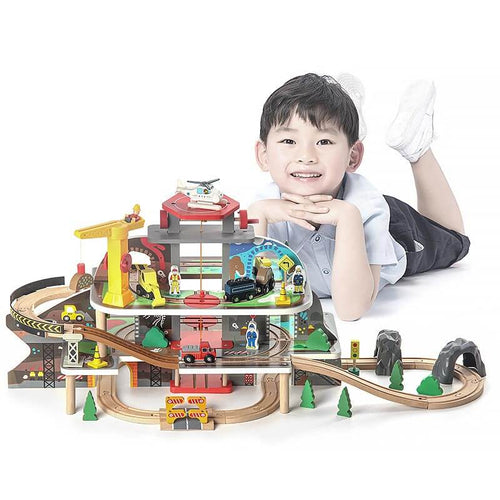 Shinymarch® Wooden Simulation Mine Track, Train Set for Kids | Shinymarch