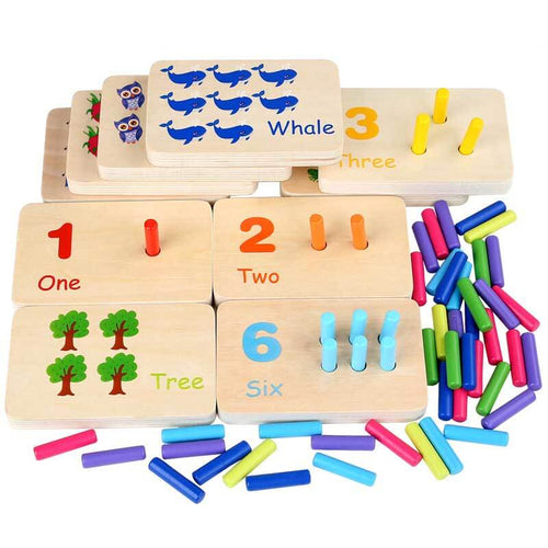 Montessori Math and Numbers for Kids, Wooden Math Manipulatives Materials | Shinymarch